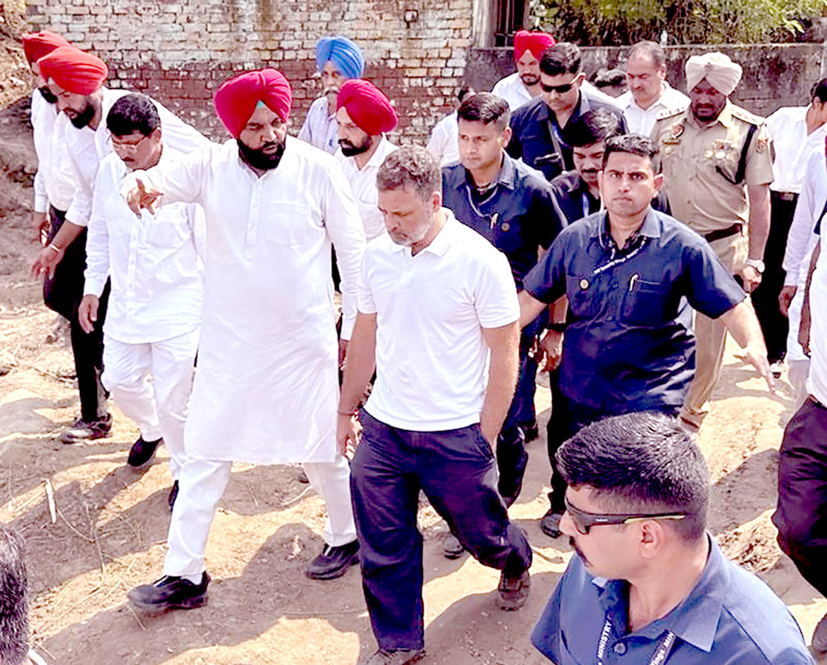 Punjab Floods: Rahul Gandhi meets flood-affected people in Amritsar.